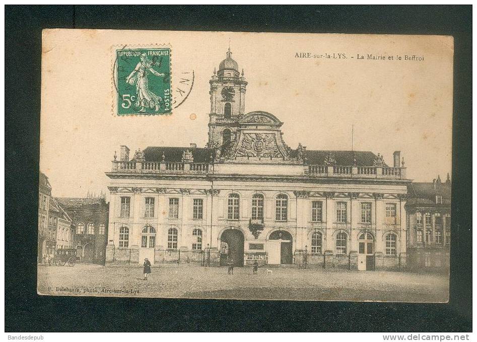 Aire Sur La Lys (62) - La Mairie Et Le Beffroi ( Photo Delebarre ) - Aire Sur La Lys