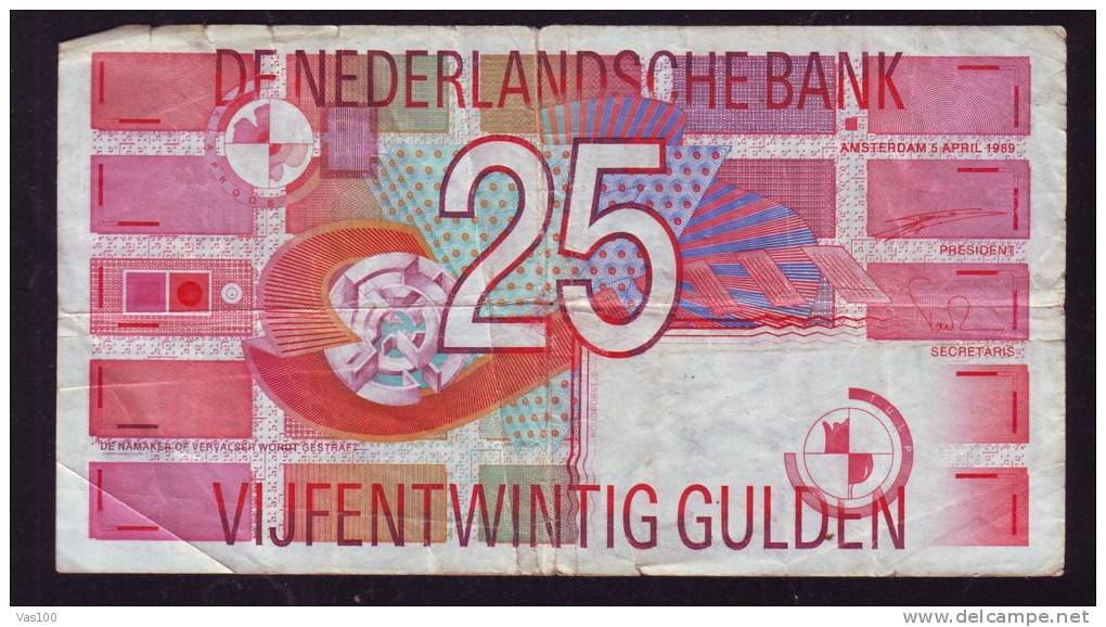 BILLETE 25 GULDEN 1989 - 25 Gulden