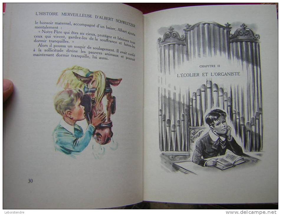 BIBLIOTHEQUE ROUGE ET OR SOUVERAINE  TITT FASMER DAHL L'HISTOIRE MERVEILLEUSE D'ALBERT SCHWEITZER AVEC JAQUETTE - Bibliothèque Rouge Et Or