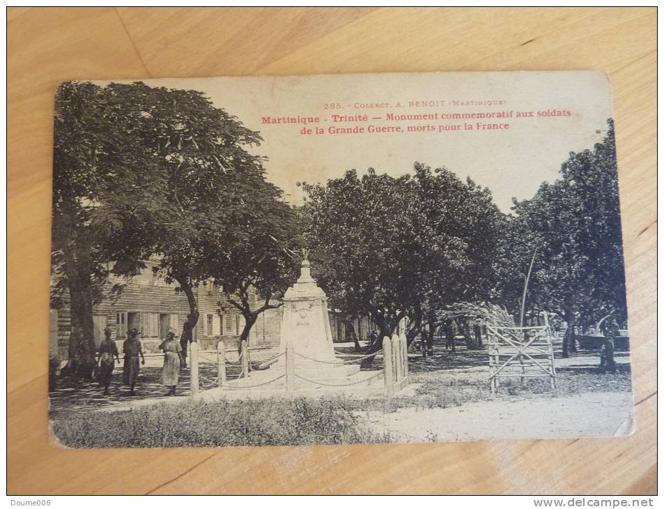Cpa Martinique   Trinité Monument Commemoratif Aux Soldats De La Grande Guerre,morts Pour La France - La Trinite