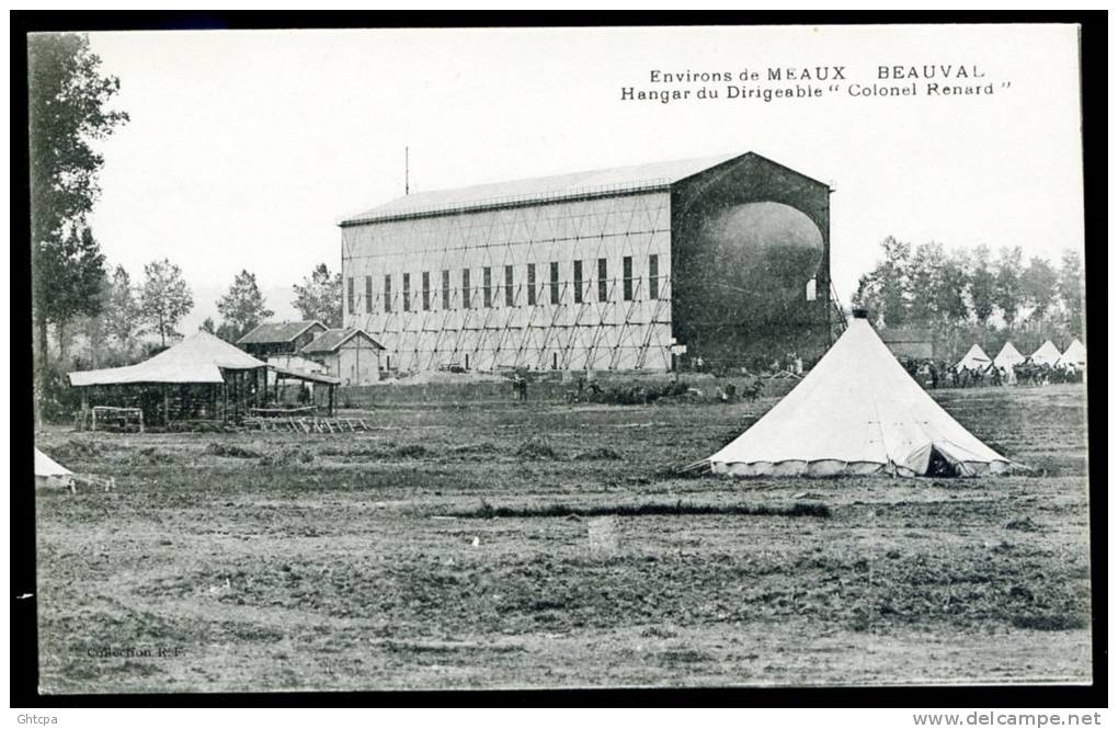 CPA. Environs De MEAUX. BEAUVAL. Hangar Du Dirigeable " Colonel Renard ". - Dirigeables