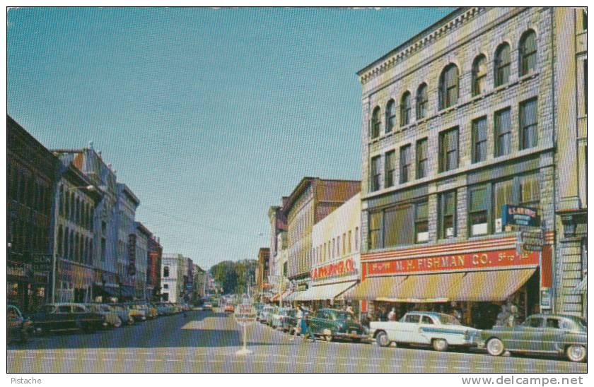 Rutland Vermont - Merchants Row - Street Cars Stores 1950s - Unused - Rutland