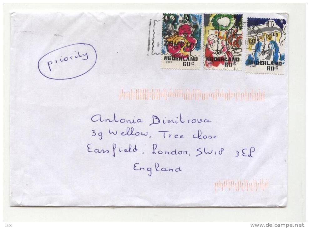 Mailed Cover (letter) With Stamps 2000   From The Netherlands To UK - Briefe U. Dokumente