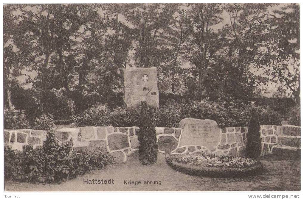 Hattstedt Nahe Husum Kriegerdenkmal 1914 - 1918 TOP-Erhaltung Ungelaufen - Husum