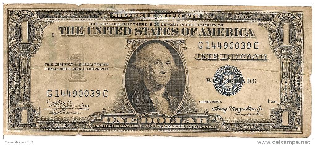 BILLET ONE DOLLAR SHORT SNORTER 2/3/44 - Federal Reserve Notes (1928-...)