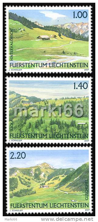 Liechtenstein - 2007 - Alpine Landscapes Of Liechtenstein - Mint Stamp Set - Nuovi