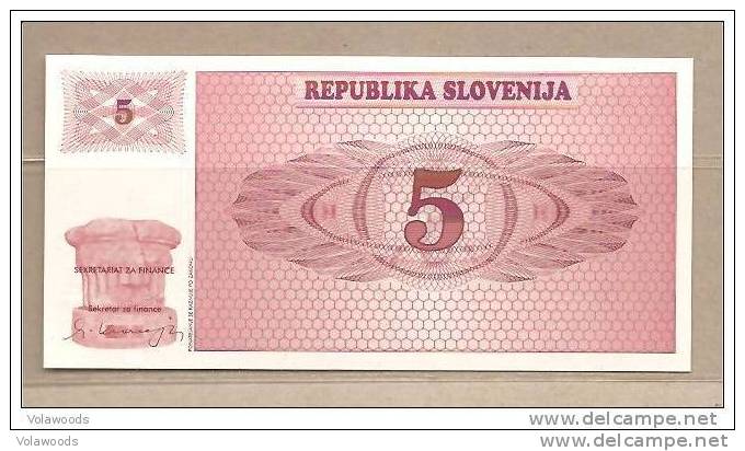 Slovenia - Banconota Non Circolata FdS UNC Da 5 Talleri P-3a - 1990 #19 - Slovenia