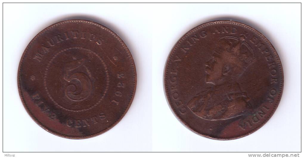 Mauritius 5 Cents 1923 - Maurice