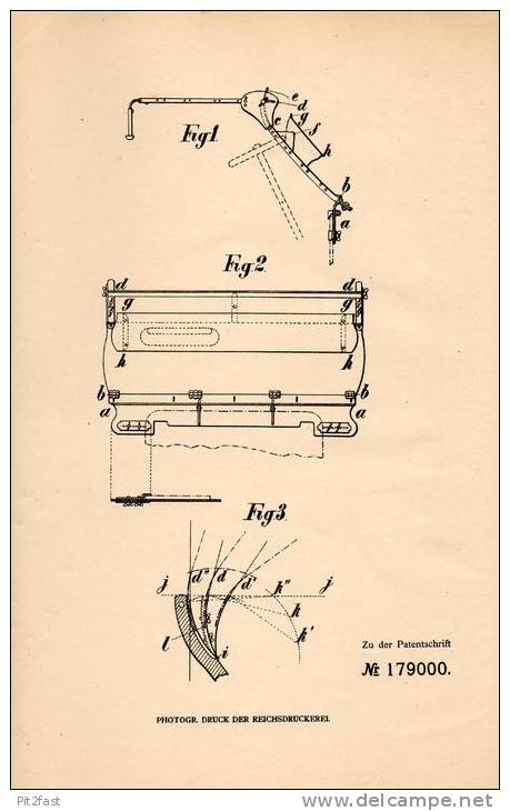 Original Patentschrift - J. Eysseric In Paris , 1904 , Windschutzscheibe Für Fahrzeuge , Automobile !!! - Cars