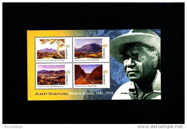 AUSTRALIA - 2002  NAMATJIRA   MS  MINT NH - Blocks & Sheetlets