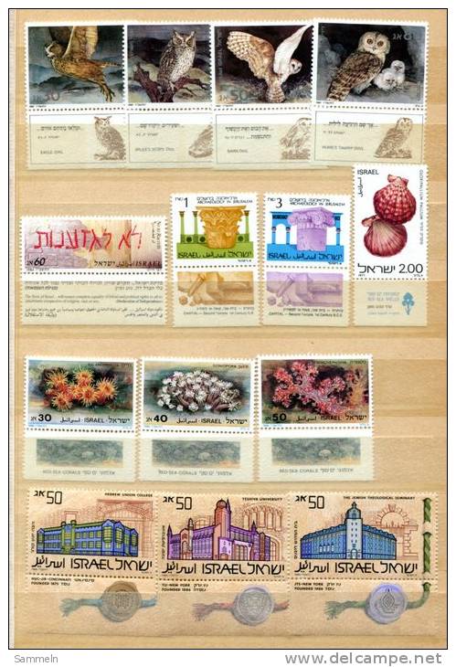 5087 - ISRAEL - Größeres Lot Mit Postfrischen Marken U. Blöcken, Viele Viererblöcke, Hohe Nominale - Lot Of Mnh Stamps - Collezioni & Lotti