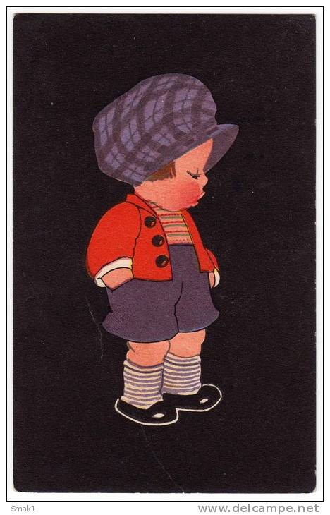 P CHILDREN LITTLE BOY R.A. OLD POSTCARD 1947. - Other & Unclassified