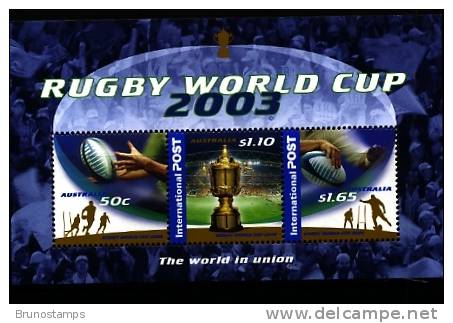 AUSTRALIA - 2003  RUGBY WORLD CUP  MS  MINT NH - Blocks & Sheetlets