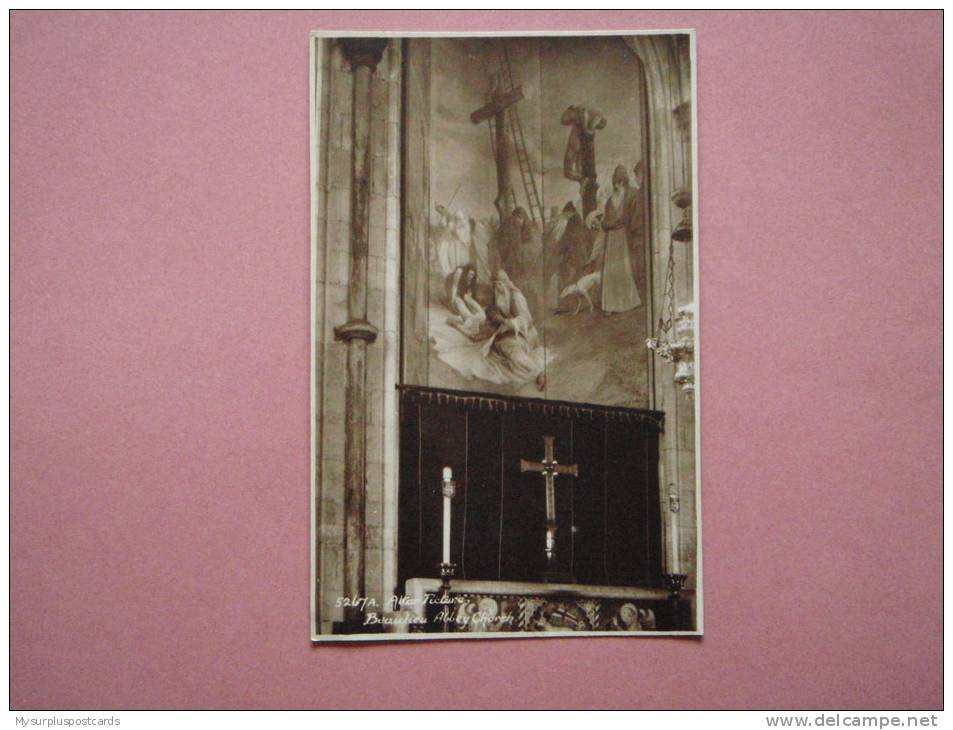 21305 PC: HAMPSHIRE: Altar Picture, Beaulieu Abbey Church. REAL PHOTOGRAPH. - Autres & Non Classés