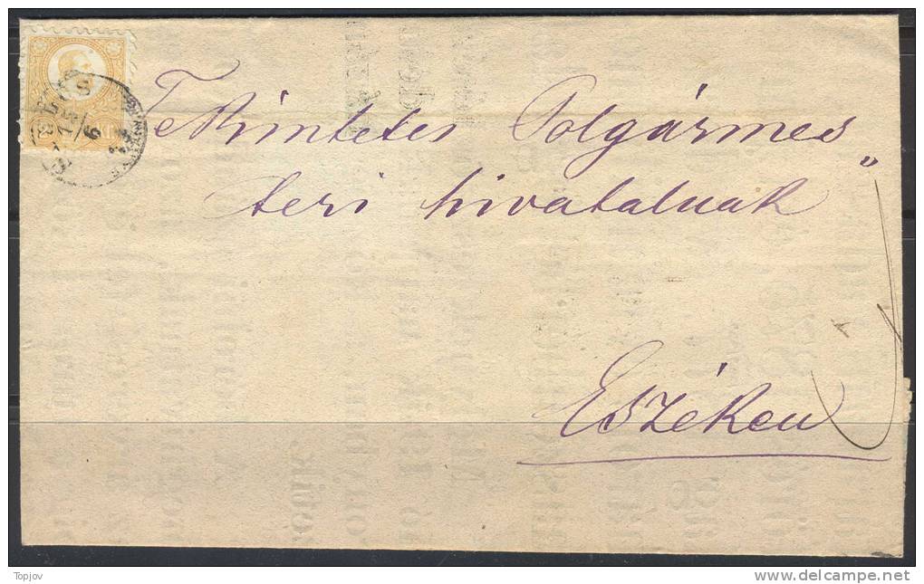 HUNGARY  - CROATIA - SIKLOS To OSIJEK  - 15.6.1874 - Briefe U. Dokumente