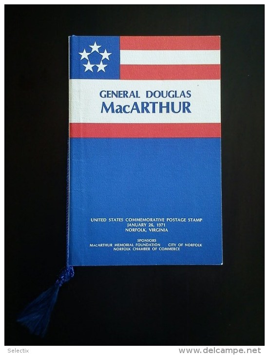 USA 1971 Douglas MacArthur Special Cover With Ribbon - 3 Scans/images - Souvenirkarten