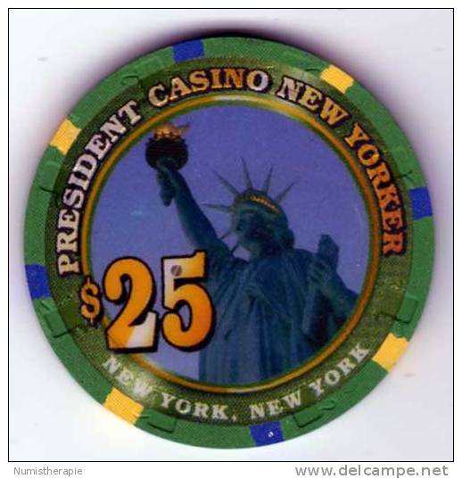 Jeton (de Fantasie?) President Casino New Yorker $25 - Casino