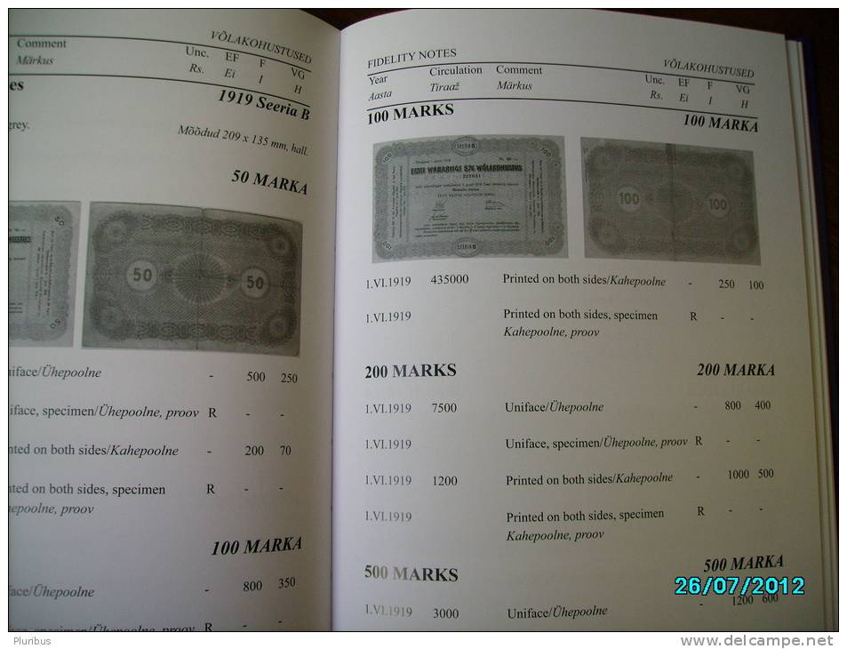 COINS AND PAPER MONEY OF THE REPUBLIC OF ESTONIA 1918-2011 PRICE CATALOGUE - Libri Sulle Collezioni