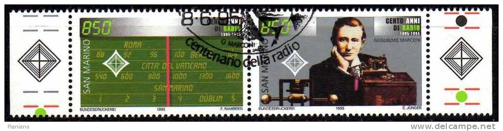 PIA - SMA - 1995 : Centenario Dell' Invenzione Della Radio  - (SAS 1458-59) - Usados