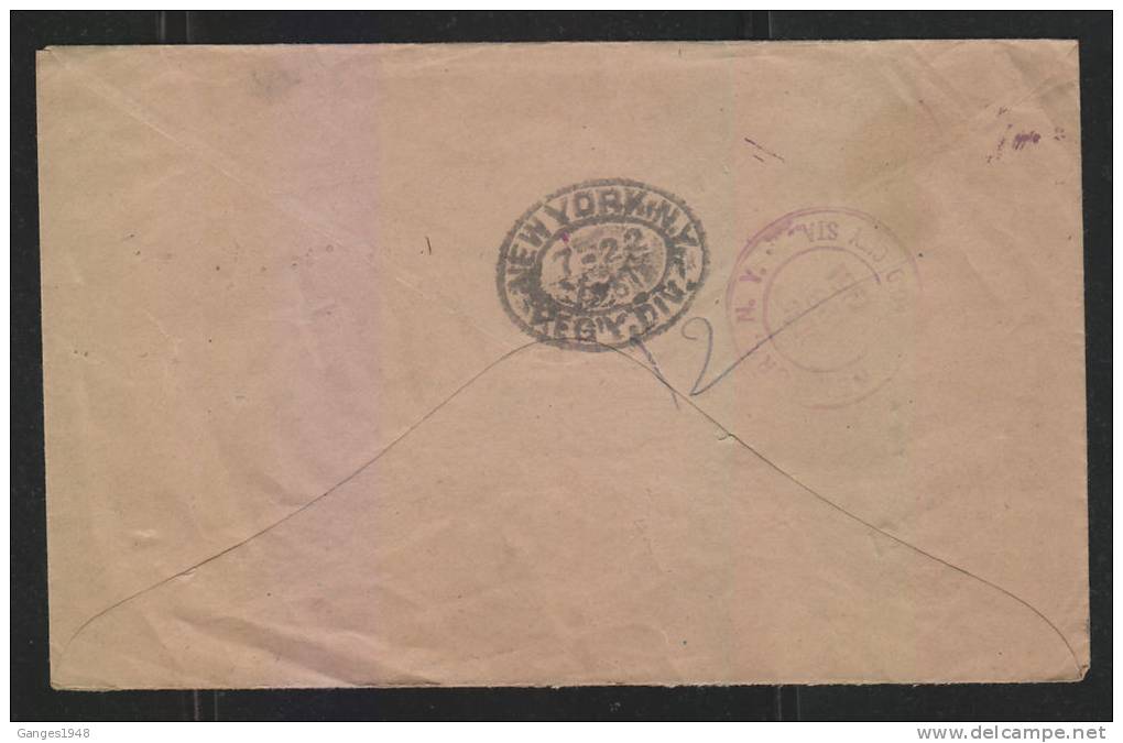 India 1958  REGISTERED...CUSTOMS FREE... COVER TO U.S.A. #  39658  Inde - Storia Postale