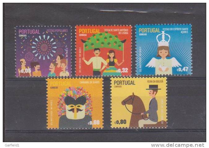 Portugal 2012 MI.Nr. 3743 / 3747  Fiestas , Postfrisch / MNH / Mint / (**) - Nuevos