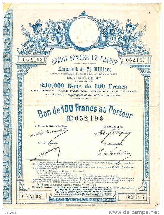 Action De CREDIT FONCIER De FRANCE De 1887 - A - C