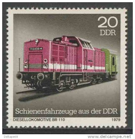 DDR Germany 1979 Mi 2416 YT 2081 ** Diesel Locomotive No. 110836.4 / Diesellokomotive BR 110 - Schienenfahrzeuge - Treinen