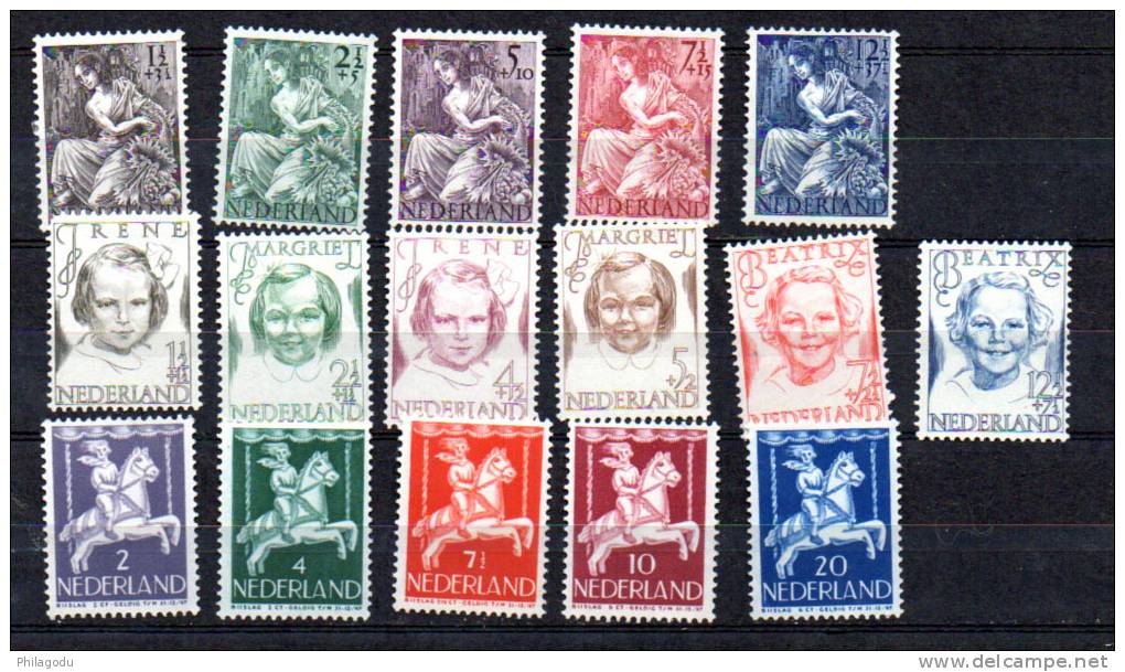 1932 Secours National,   Antituberculose,  Enfance, 446 / 456 *– 461 / 465*, - Unused Stamps
