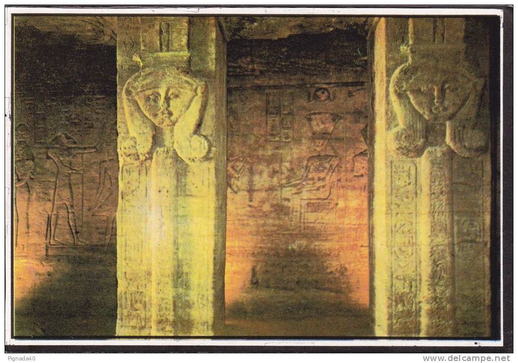 Cp , ÉGYPTE , ABOU-SIMBEL ,  The Grat Hypostoyle Hall - Tempels Van Aboe Simbel