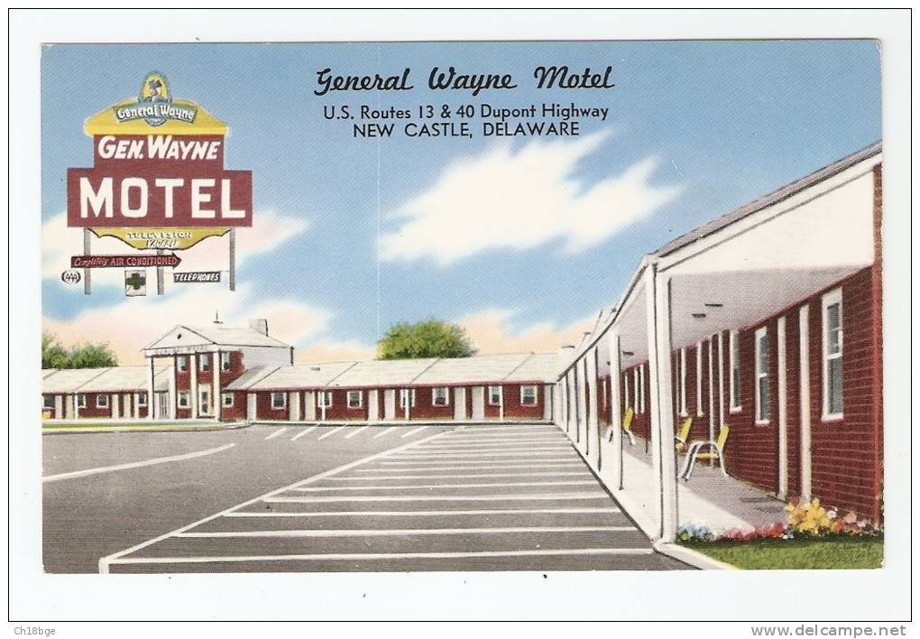 CPA -  Deleware : New Castle : General Wayne Motel U.S. Routes 13 & 40 Dupont Highway - Autres & Non Classés