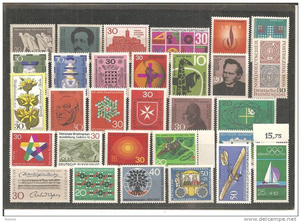 BRD Lot005 / Sondermarken, 30 Verschiedene ** - Sammlungen