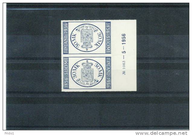 Finnland 1956 Finlandia Briefmarkenausstellung Kehrdruckpaar Postfrisch / MNH - Unused Stamps