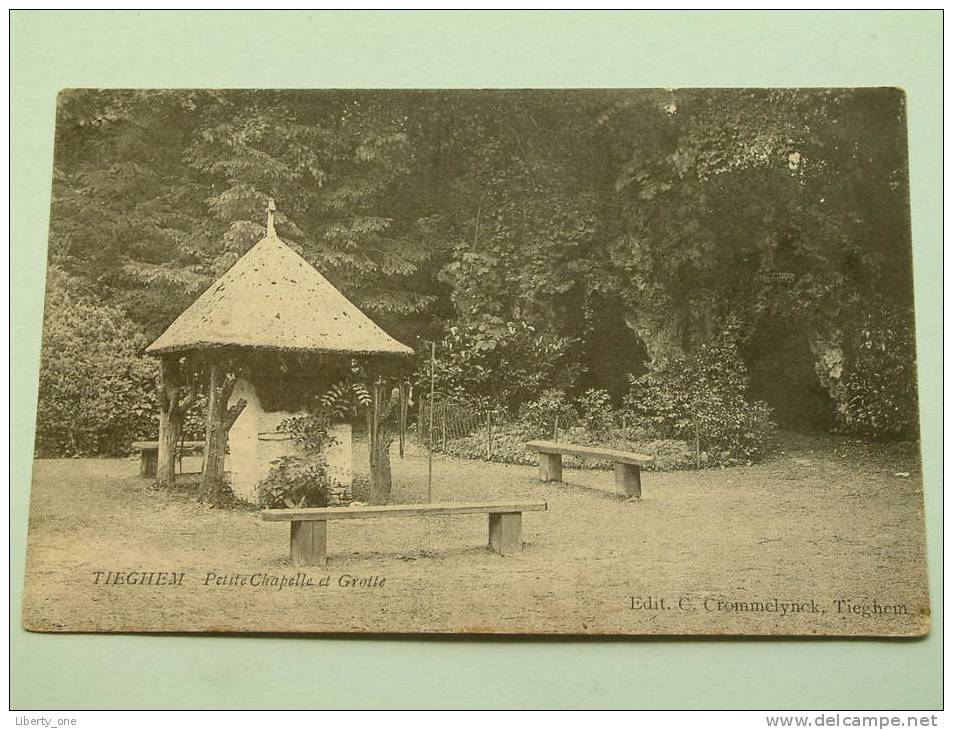 TIEGHEM Petite Chapelle Et Grotte - Anno 1907 ( Zie Foto Voor Details ) !! - Anzegem