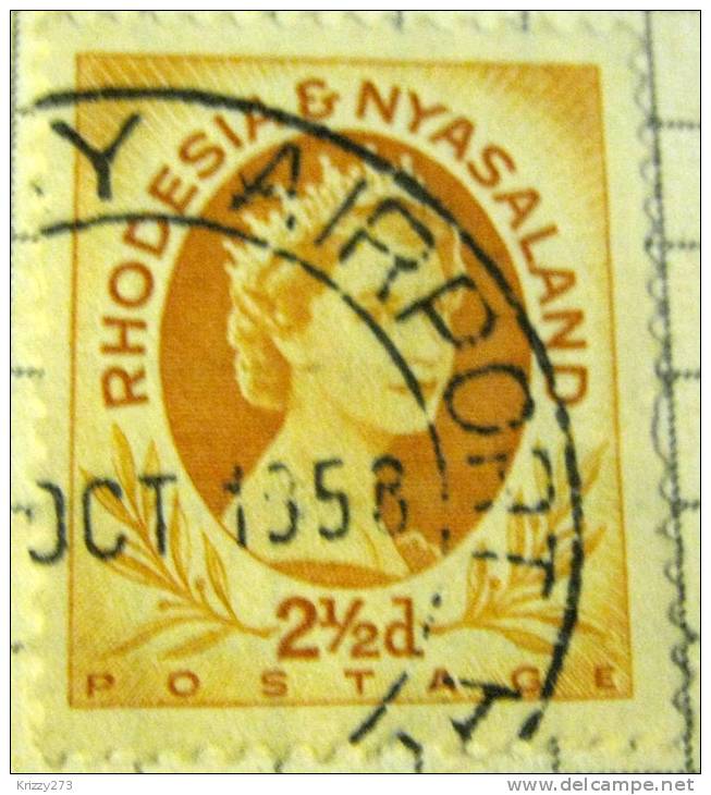 Rhodesia &amp; Nyasaland 1954 Queen Elizabeth II 2.5d - Used - Rhodésie & Nyasaland (1954-1963)