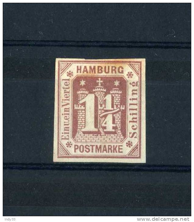 - HAMBOURG . REIMPRESSION DU TIMBREC DE 1866 . - Hamburg