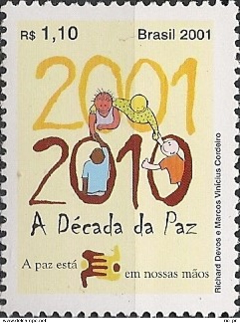 BRAZIL - INTERNATIONAL YEAR OF PEACE 2001 - MNH - Nuevos