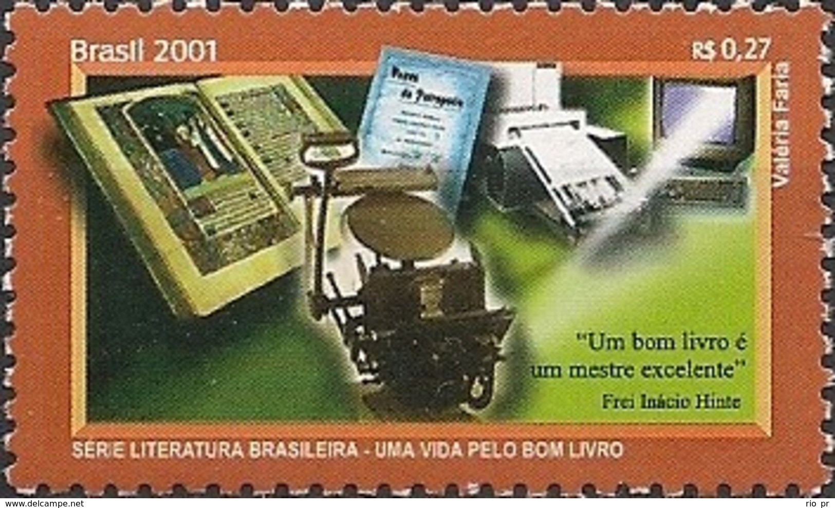 BRAZIL - BRAZILIAN PUBLISHING INDUSTRY 2001 - MNH - Unused Stamps