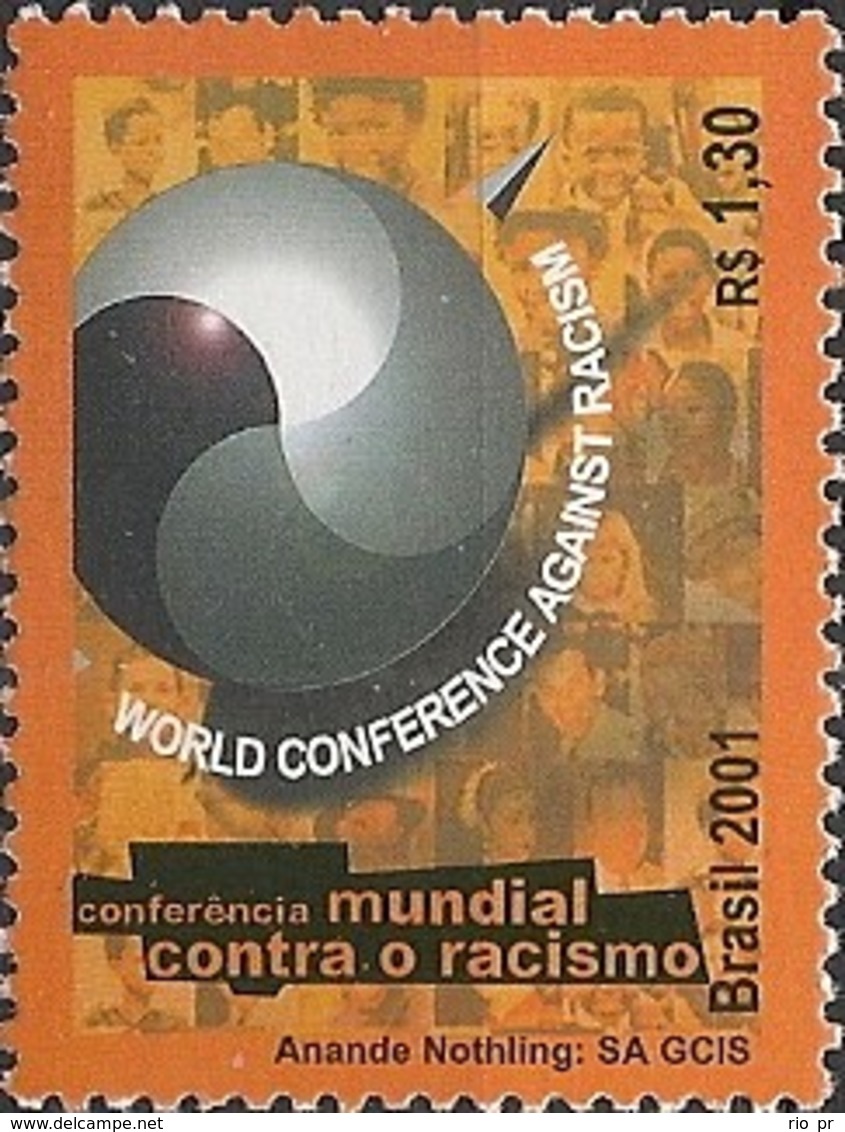 BRAZIL - WORLD CONFERENCE AGAINST RACISM, DURBAN, SOUTH AFRICA 2001 - MNH - Unused Stamps