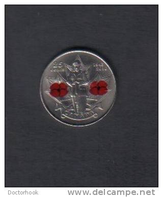 CANADA    25  CENTS 2010 Poppies Colored (C-25) - Canada
