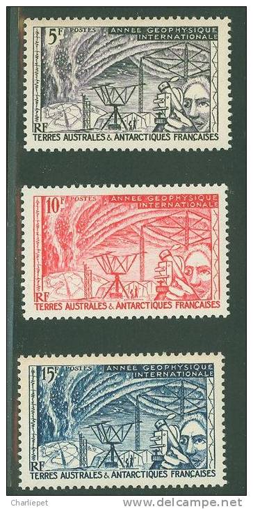 French Southern Antarctic Terr Scott # 8 -10 MH FVF Set Of 3 Polar Observation Catalogue $12.00 - Unused Stamps