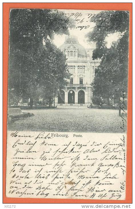 Q0206 Fribourg La POste, Précurseur.Cachet 1904. - Fribourg