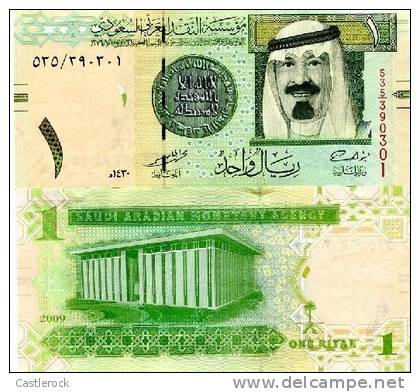 T)1 SAUDI ARABIAN RIYAL BANKNOTE P-NEW 2009 SAUDI ARABIA KING ABDULLAH UNC - Arabie Saoudite