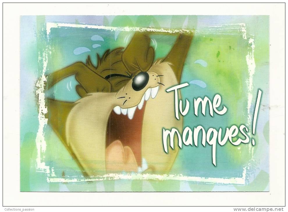 Cp, Bandes Dessinées, Looney Tunes, Taz - Tu Me Manques - Bandes Dessinées