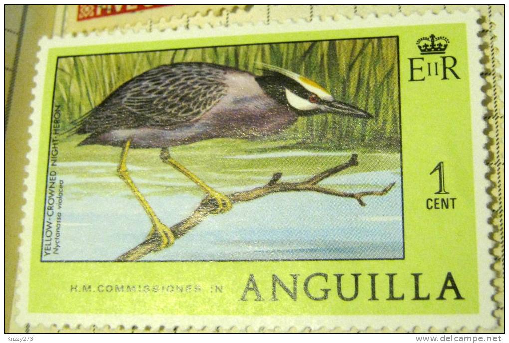 Anguilla 1977 Yellow Crowned Night Heron 1c - Mint - Anguilla (1968-...)