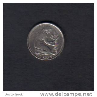 GERMANY   50  PFENNIG  1980  (KM # 109.2) - 50 Pfennig