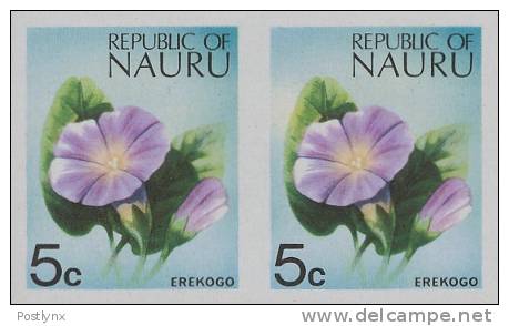 NAURU 1973. Flowers Plant Erekogo 5c. IMPERF.PAIR    [non  Dentelé,Geschnitten,no Dentado,non Dentellato,ogetande] - Nauru