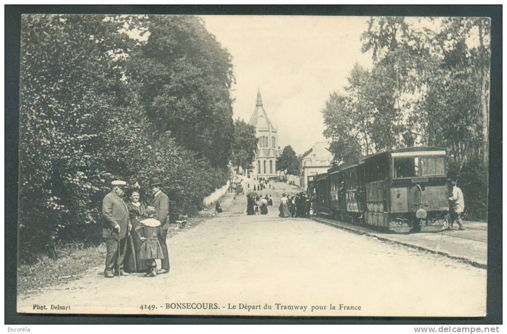 C.V. De La Gare Et Du Tram à Vapeur De BONSECOURS. TB  - 7890 - Tramways