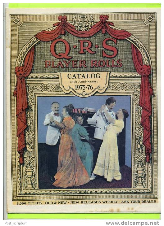 Livre - Musique - QRS Player Rolls - Catalog 1975-76 - Catalogue (en Anglais) - Musica