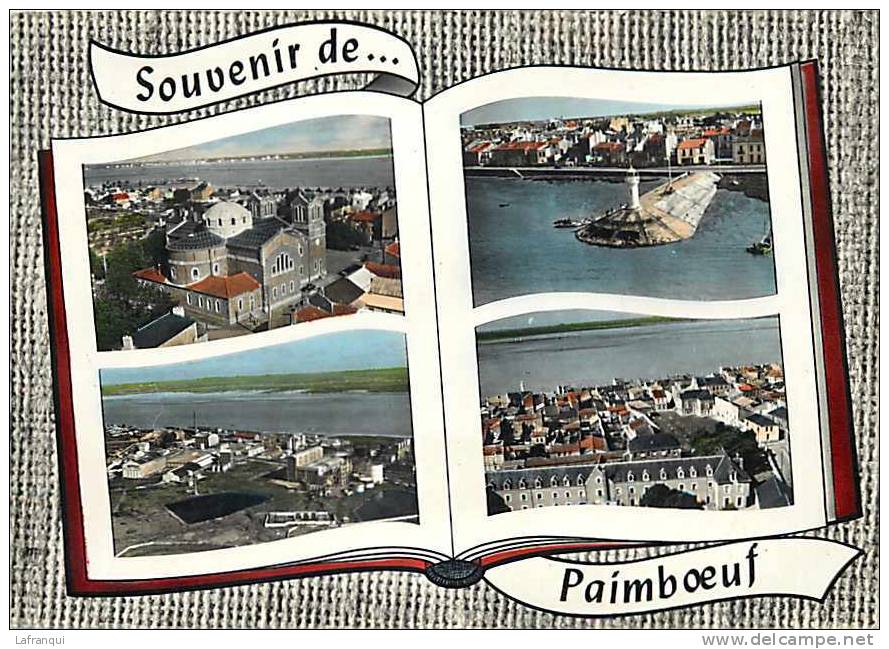 Loire Atlantique  -gd Format- Ref-F220-souvenir De Paimboeuf -carte Multivues Aeriennes -carte Bon Etat  - - Paimboeuf