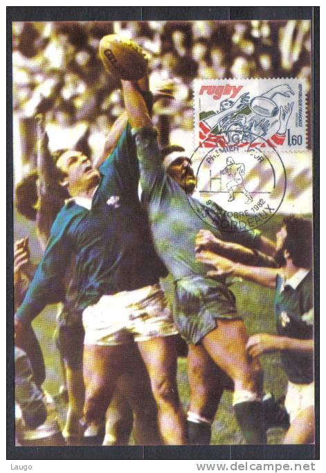 France Maxicard  Mi 2355 Sport Rugby 1982 - Rugby